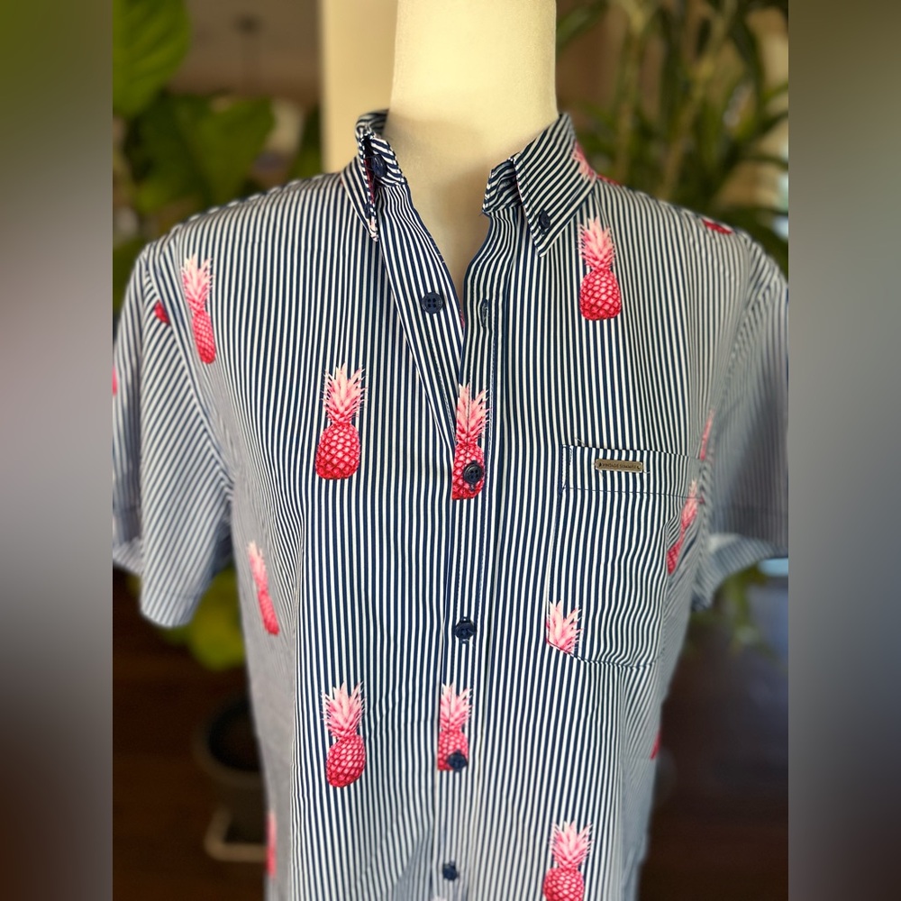 Men’s Vintage Summer Button Down Short Sleeve